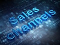 Marketing concept: Blue Sales Channels on digital background
