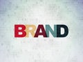Marketing concept: Brand on Digital Data Paper background