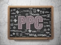 Marketing concept: PPC on School board background Royalty Free Stock Photo