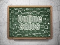 Marketing concept: Online Sales on School board background Royalty Free Stock Photo