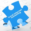 Marketing concept: Local Internet Marketing on puzzle background