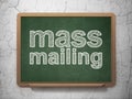 Marketing concept: Mass Mailing on chalkboard background