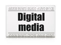 Marketing concept: newspaper headline Digital Media Royalty Free Stock Photo