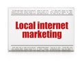 Marketing concept: newspaper headline Local Internet Marketing Royalty Free Stock Photo