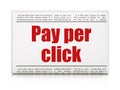 Marketing concept: newspaper headline Pay Per Click Royalty Free Stock Photo
