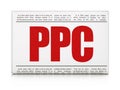 Marketing concept: newspaper headline PPC