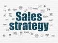 Marketing concept: Sales Strategy on wall background