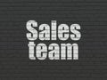 Marketing concept: Sales Team on wall background Royalty Free Stock Photo