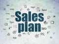Marketing concept: Sales Plan on Digital Paper