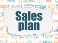 Marketing concept: Sales Plan on Torn Paper