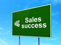 Marketing concept: Sales Success and Calculator on