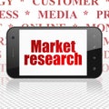 Marketing concept: Smartphone with Market Research on display