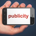 Marketing concept: smartphone Publicity Royalty Free Stock Photo