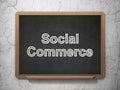 Marketing concept: Social Commerce on chalkboard background Royalty Free Stock Photo