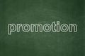 Marketing concept: Promotion on chalkboard background Royalty Free Stock Photo