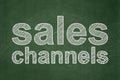 Marketing concept: Sales Channels on chalkboard background Royalty Free Stock Photo