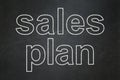 Marketing concept: Sales Plan on chalkboard background Royalty Free Stock Photo