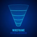 Wireframe Funnel Sales Diagram