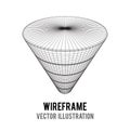 Wireframe Funnel Sales Diagram