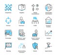 Marketing environment icon collection set. Ad strategy vector illustration.