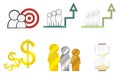 Marketing icons Royalty Free Stock Photo