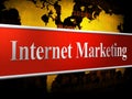 Marketing Internet Means World Wide Web And Promotions Royalty Free Stock Photo