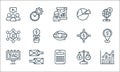 marketing line icons. linear set. quality vector line set such as insight, budget, advertising, time, email, network, crowdfunding