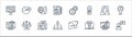marketing line icons. linear set. quality vector line set such as thinking, email, hierarchical structure, computer, discussion,