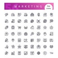 Marketing Line Icons Set