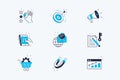 Marketing line icons set