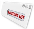 Marketing List Envelope Customer Database Mailing Message