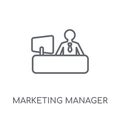 Marketing Manager linear icon. Modern outline Marketing Manager