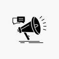 marketing, megaphone, announcement, promo, promotion Glyph Icon. Vector isolated illustration Royalty Free Stock Photo