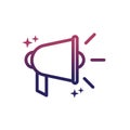 Marketing megaphone voice social media gradient style icon