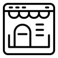Marketing mix place icon, outline style