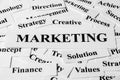 Marketing And Other Related Words Royalty Free Stock Photo
