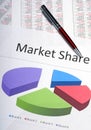 Marketing pie chart showing market share