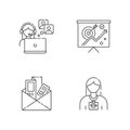 Marketing pixel perfect linear icons set Royalty Free Stock Photo
