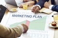 Marketing Plan Analysis Graphs Business Goals concept Royalty Free Stock Photo