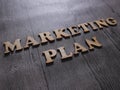 Marketing Plan, Business Motivational Words Quotes Concept Royalty Free Stock Photo
