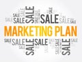 Marketing Plan word cloud collage, business concept Royalty Free Stock Photo