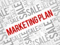 Marketing Plan word cloud collage Royalty Free Stock Photo