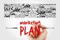 Marketing Plan word cloud collage, business concept background Royalty Free Stock Photo