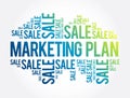 Marketing Plan word cloud collage, business concept background Royalty Free Stock Photo