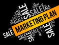 Marketing Plan word cloud collage, business concept Royalty Free Stock Photo