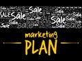 Marketing Plan word cloud collage Royalty Free Stock Photo