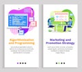 Marketing and Promotion Strategy Algorithmization Royalty Free Stock Photo