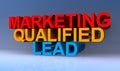 Marketing qualified lead on blue