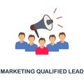 Marketing Qualified Lead flat icon. Colored sign from customer management collection. Creative Marketing Qualified Lead