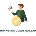 Marketing Qualified Lead icon. 3d illustration from customer relationship collection. Creative Marketing Qualified Lead